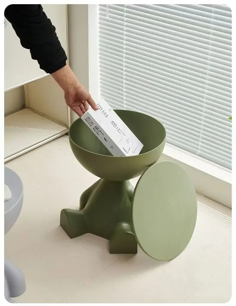 Light Luxury Cartoon Sofa Edge Table Creative Flat Head Coffee Table Small Household Plastic Coffee Table Furniture Side Table